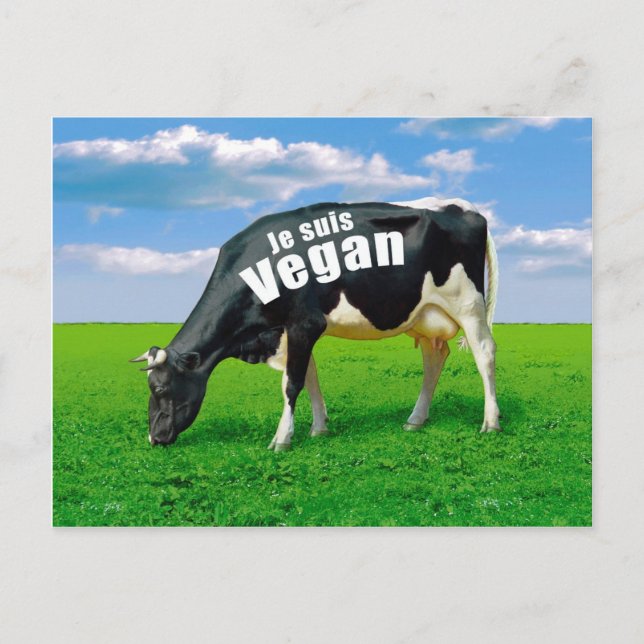 Je suis Vegan Postkarte (Vorderseite)