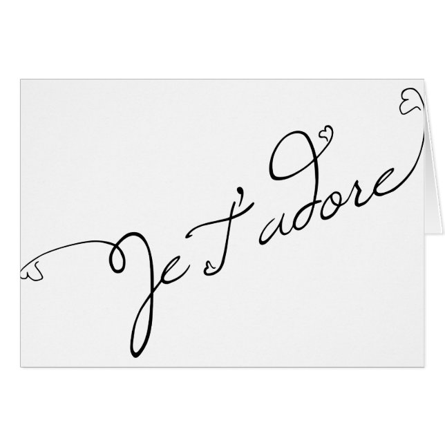 Je T adore (Vorderseite (Horizontal))