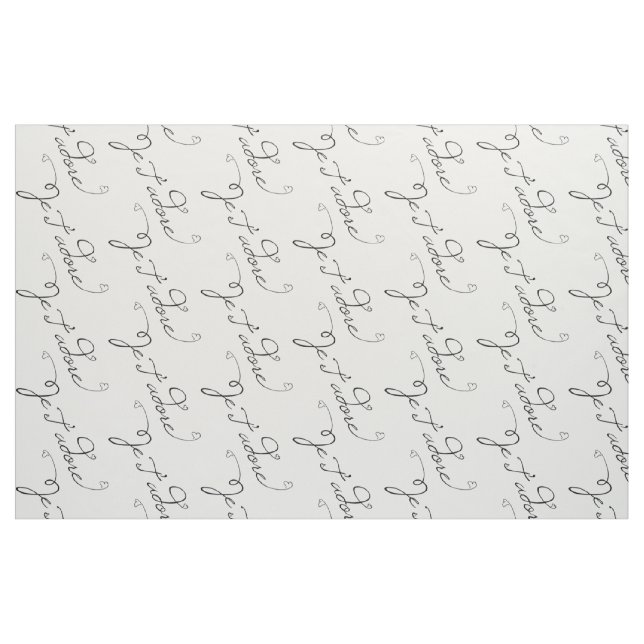Je T adore Stoff (Yard (91,4 cm))