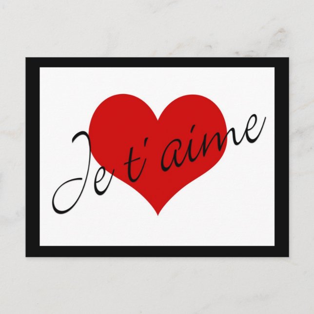 Je t´ aime Card Postkarte (Vorderseite)