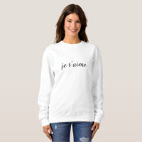 Je t’aime I Liebe Sie in Französisch Chic White