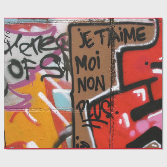 Je t taime moi non plus - Ich Liebe dich, ich auch Geschenkpapier (Flach)