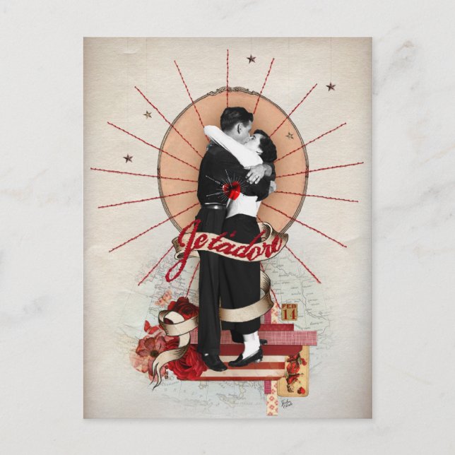 Je t'adore postkarte (Vorderseite)