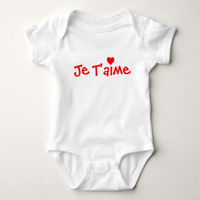 Je T'aime baby Shirt (Vorderseite)
