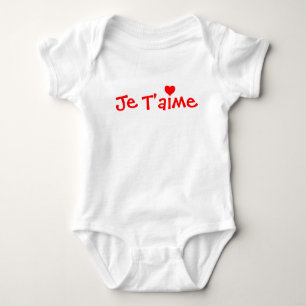 Je T'aime baby Shirt - Maßgeschneidert