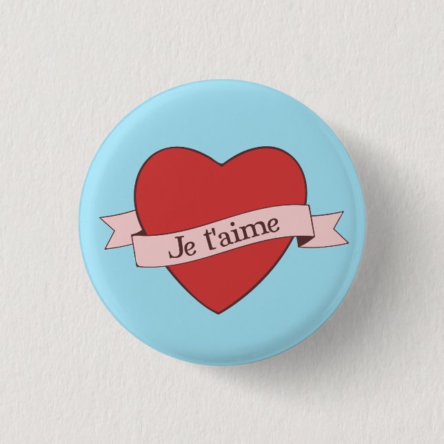 Je t'aime button (Vorderseite)