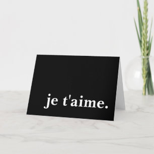 je t'aime. feiertagskarte