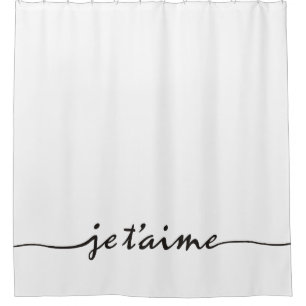 je t'aime - i-Liebe Sie auf französisch - Duschvorhang