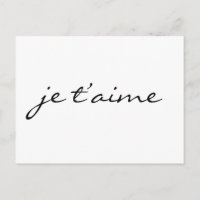 Je t'aime I Liebe Sie in Französisch Chic Black &