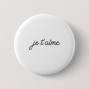 Je Taime I Love You Lustiges Französisch Valentins Button