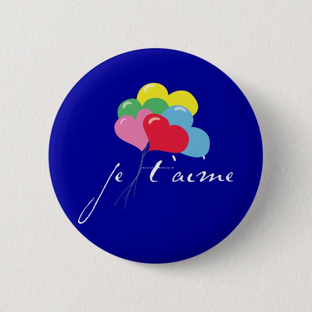Je' taime (Ich Liebe dich) Button (Vorderseite)