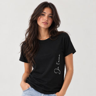 "Je t'aime" ist Französisch für "Ich liebe dich" E Tri-Blend Shirt