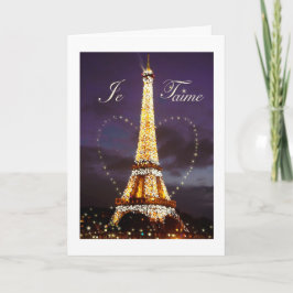 Je T'aime Liebe von ParisValentine Feiertagskarte