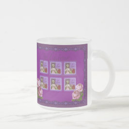 Je T'aime Lila Romantic Girl Vintag Collage Mattglastasse