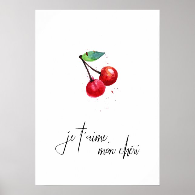 Je t'aime mon cheri poster (Vorne)
