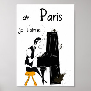 je taime Paris Poster