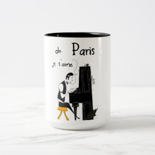 je taime Paris Zweifarbige Tasse