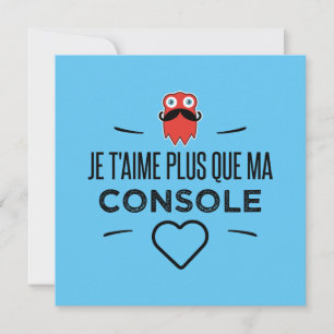 Je taime plus que ma console feiertagskarte