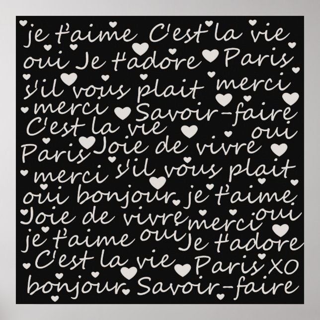 Je t'aime poster (Vorne)