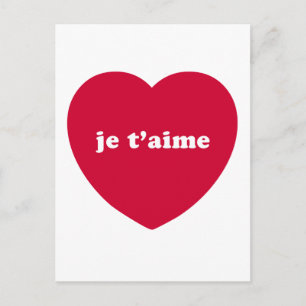 JE T'AIME POSTKARTE