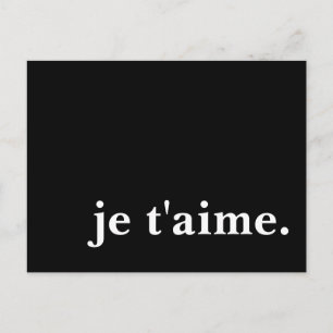 je t'aime. postkarte
