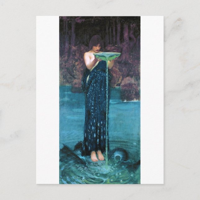 Jealous Circe, John William Waterhouse Postkarte (Vorderseite)