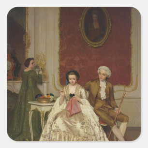 Jealousy, 1861 quadratischer aufkleber