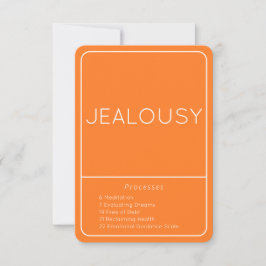 Jealousy LOA Emotion verarbeitet Orange Card Einladung