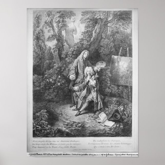 Jean Antoine Watteau und Freund Monsieur Poster (Vorne)