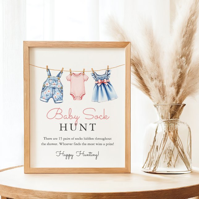 Jean Baby Sock Hunt Baby Shooting Game Sign Poster (Von Creator hochgeladen)