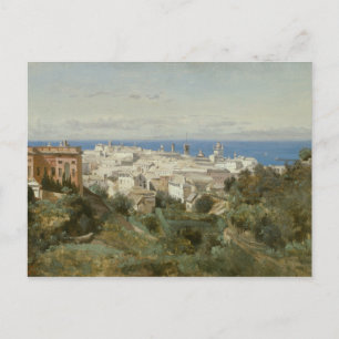 Jean-Baptiste-Camille Corot - Ansicht von Genua Postkarte