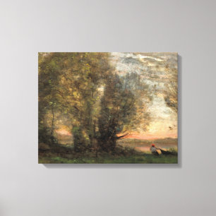 Jean-Baptiste-Camille Corot - Der Fischer Leinwanddruck