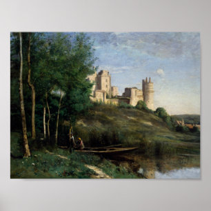 Jean-Baptiste-Camille Corot - Ruinen des Schlosses Poster