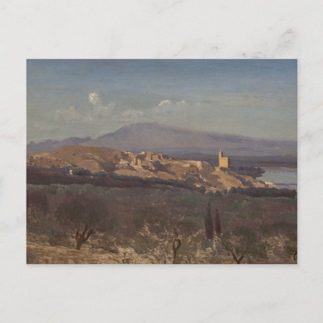 Jean-Baptiste-Camille Corot-Villeneuve-les-Avignon Postkarte (Vorderseite)