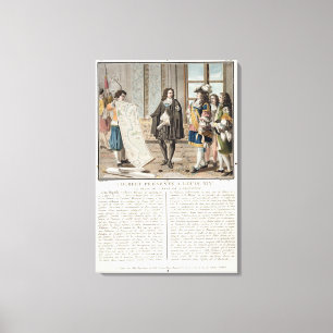 Jean Baptiste Colbert (1619-83) stellt die Karte v Leinwanddruck