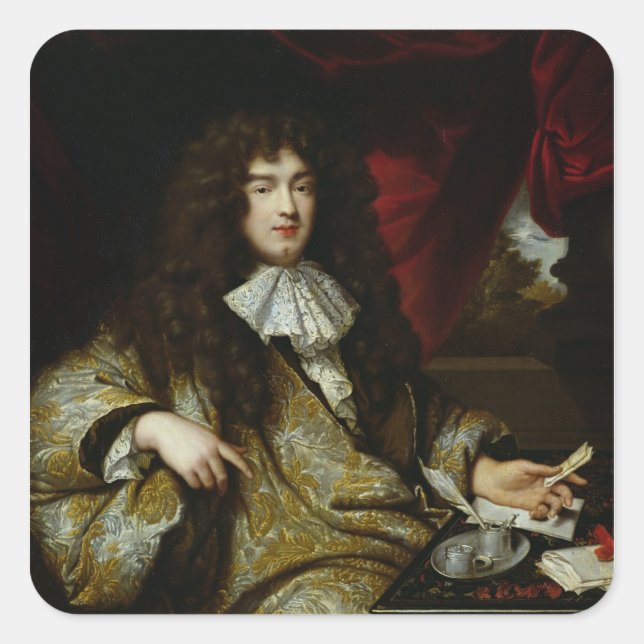 Jean-Baptiste Colbert Marquis de Seignelay Quadratischer Aufkleber (Vorderseite)