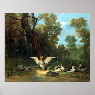 Jean-Baptiste Oudry Enten im Sonnenschein Poster