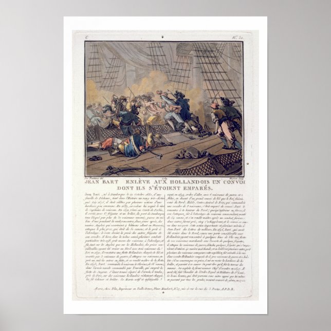 Jean Bart (1651-1702), französischer Marinekommand Poster (Vorne)