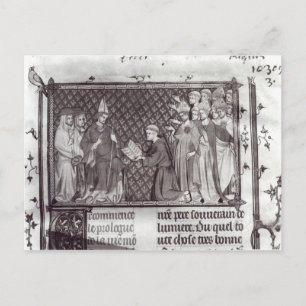 Jean d'Antioch vor Martin IV Postkarte