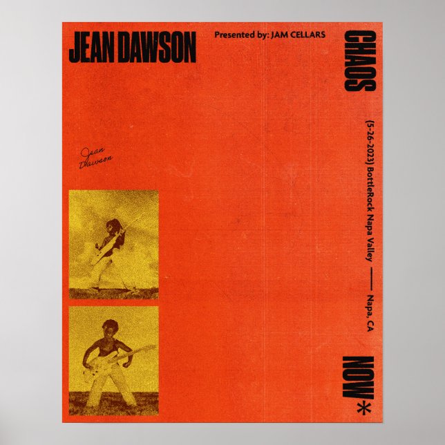 Jean Dawson Chaos Now* Tour Poster (Vorne)