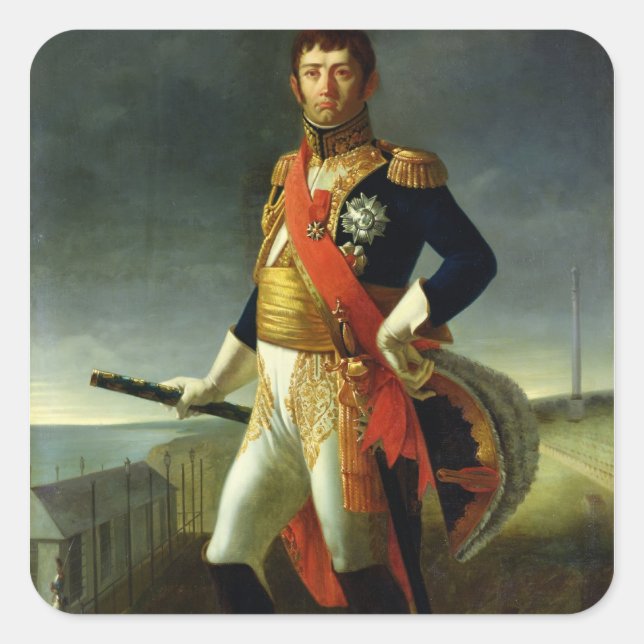 Jean-de-Dieu Seelenherzog von Dalmatien, 1856 Quadratischer Aufkleber (Vorderseite)