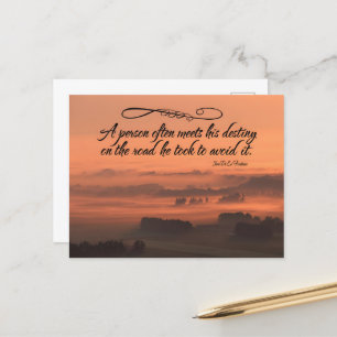 Jean de La Fontaine Inspiration Zitat "Destiny" Postkarte