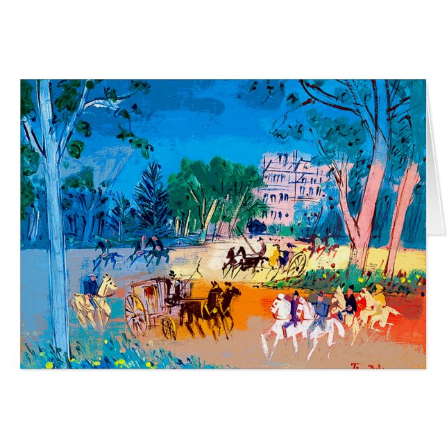Jean Dufy Bois de Boulogne Card (Vorderseite (Horizontal))