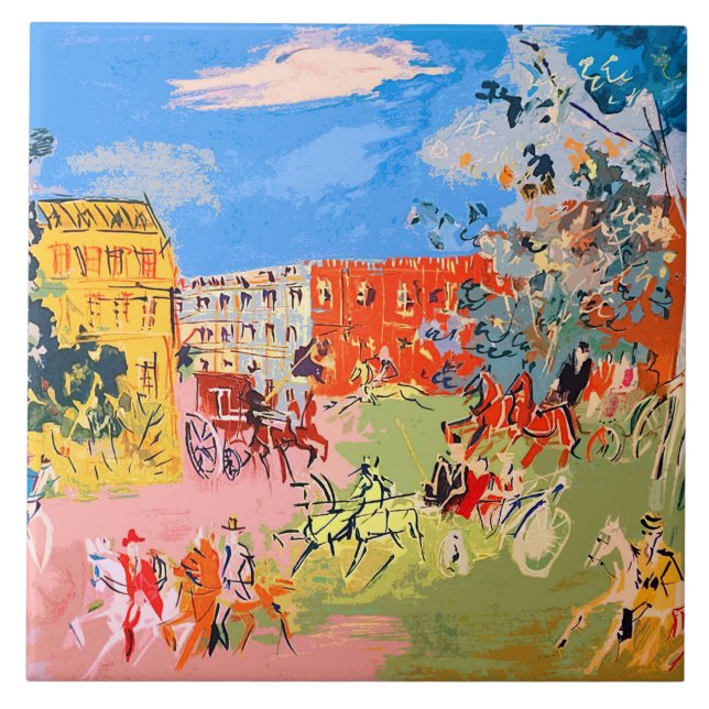 Jean Dufy Keramik Tile Fliese (Vorderseite)