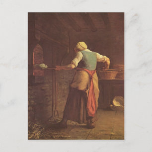 Jean-Francois Millet- Backkuchen Postkarte