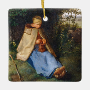 Jean-Francois Millet - Das Knitter Keramikornament