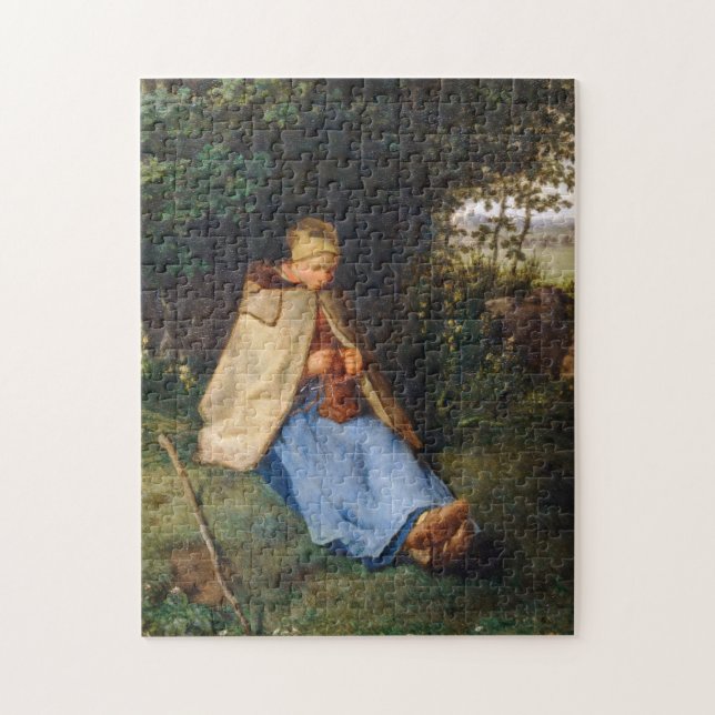 Jean-Francois Millet - Das Knitter Puzzle (Vertikal)