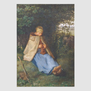 Jean-Francois Millet - Das Knitter Seidenpapier