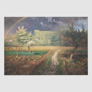 Jean-Francois Millet - Frühling in Barbizon Seidenpapier