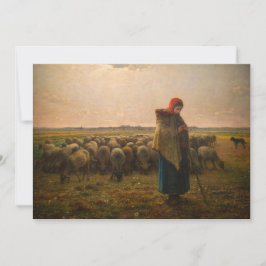 Jean-Francois Millet - Hirdess and Flock 1863 Einladung